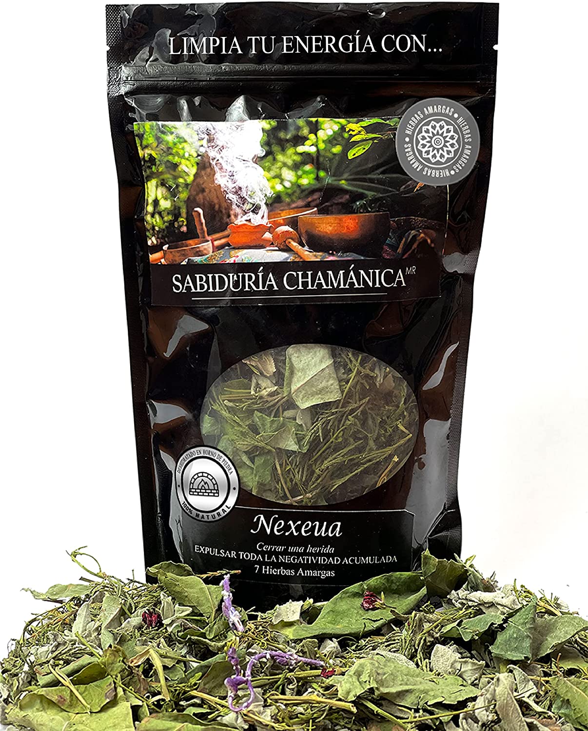 Baño de Hierbas Nexeua 7 hierbas Amargas - Alejar Negatividad, hierbas de baño, natural, artesania, temazcal, vapor, tina, pies, relajacion, meditacion, bienestar, herbal, naturaleza