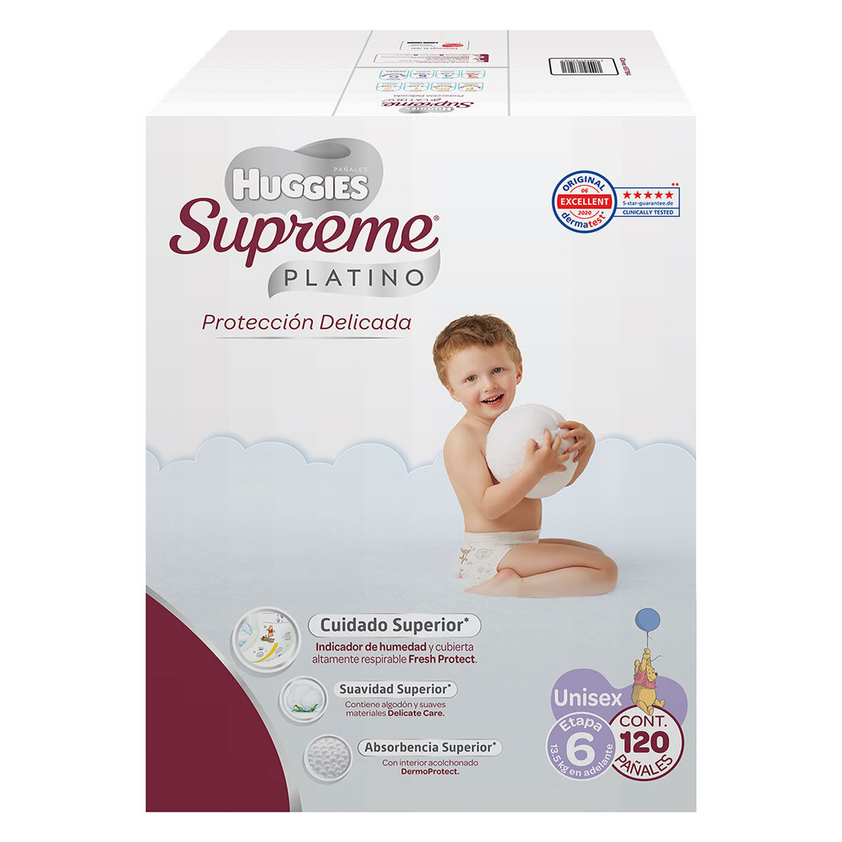 Pañales Etapa 6 Unisex Huggies Supreme Platino 65784 CST