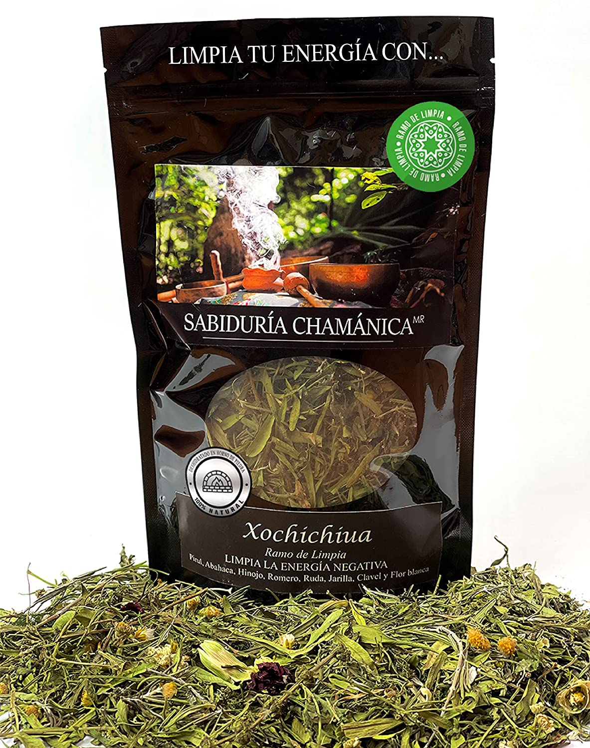 Baño de Hierbas Xochichihua Ramo de Limpia - Malos pensamientos, hierbas de baño, natural, artesania, temazcal, vapor, tina, pies, relajacion, meditacion, bienestar, herbal, naturaleza