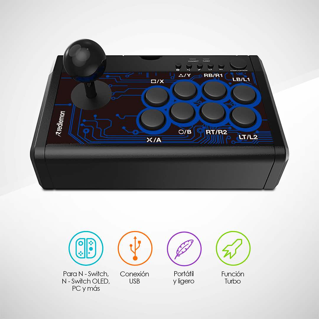 Control para Nintendo Switch tipo Arcade Gamer Redlemon