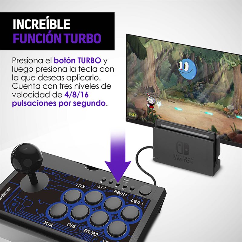 Control para Nintendo Switch tipo Arcade Gamer Redlemon