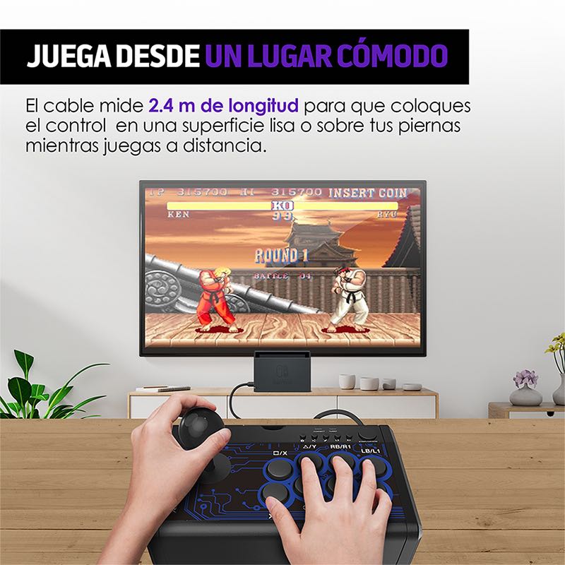 Control para Nintendo Switch tipo Arcade Gamer Redlemon