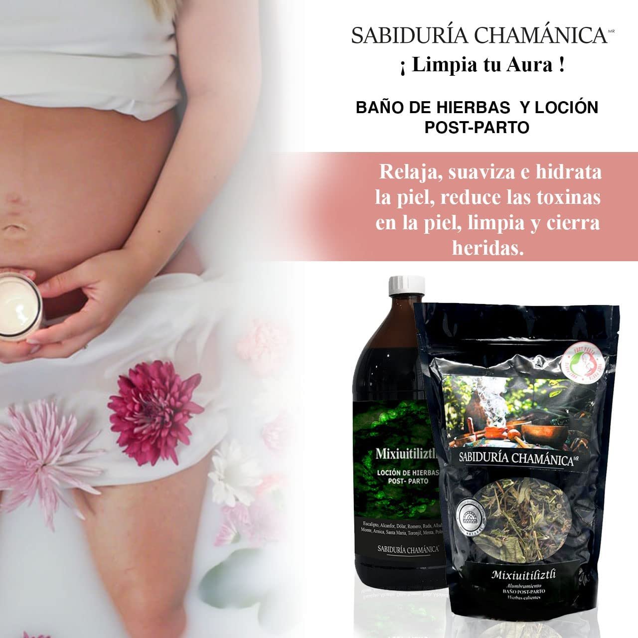 Baño de Hierbas y Loción Post parto, Limpia Energética y Espiritual, Sanación, hierbas de baño, natural, artesania, temazcal, vapor, tina, relajacion, meditacion, bienestar, herbal, naturaleza, locion, post parto, recien nacido, estrias, maternal