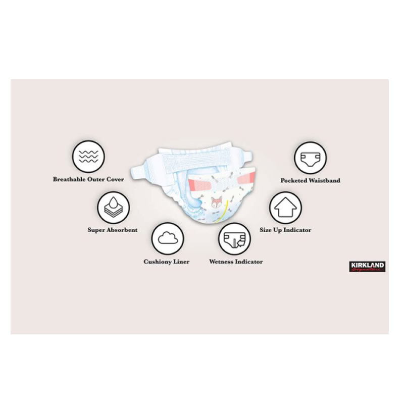 Pañales Etapa 3 Unisex 222 Pz Kirkland Signature 1481672 CST