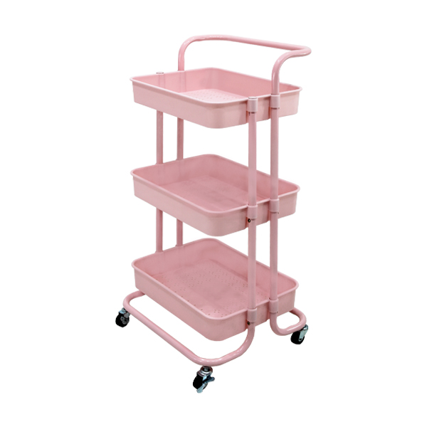 Carrito Organizador Auxiliar Multiusos Trendy Rosa Mundo In