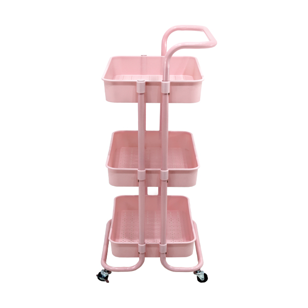 Carrito Organizador Auxiliar Multiusos Trendy Rosa Mundo In