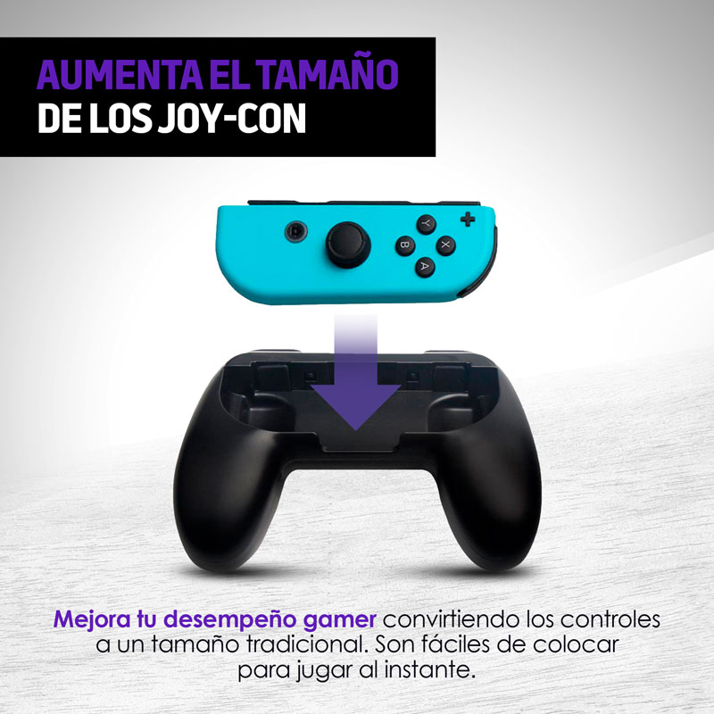 Controles para Nintendo Switch tipo Handle Grip 2 Pzas Redlemon