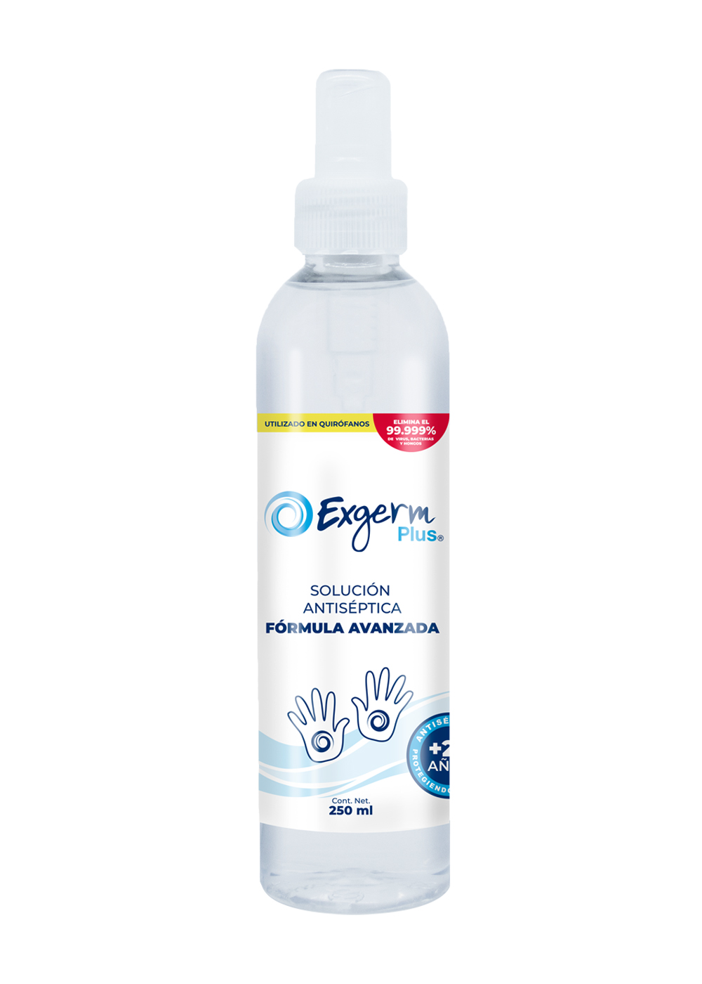 Desinfectante Antibacterial Antiséptico Manos Con Clorhexidina Exgerm Plus 250 ml Spray