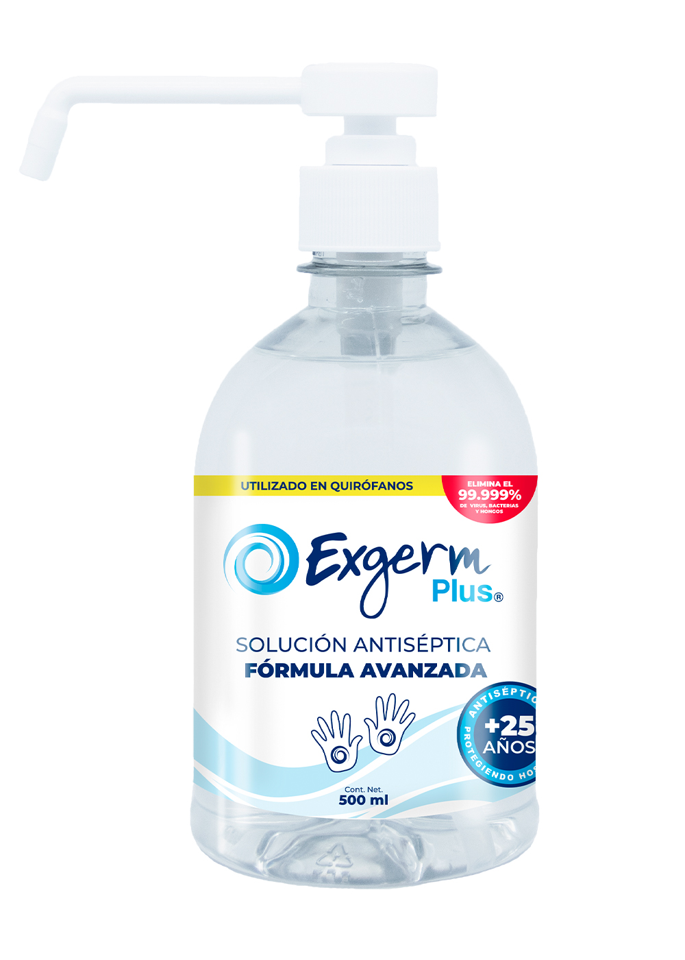 Desinfectante Antibacterial Antiséptico Manos Con Clorhexidina Exgerm Plus 500 ml