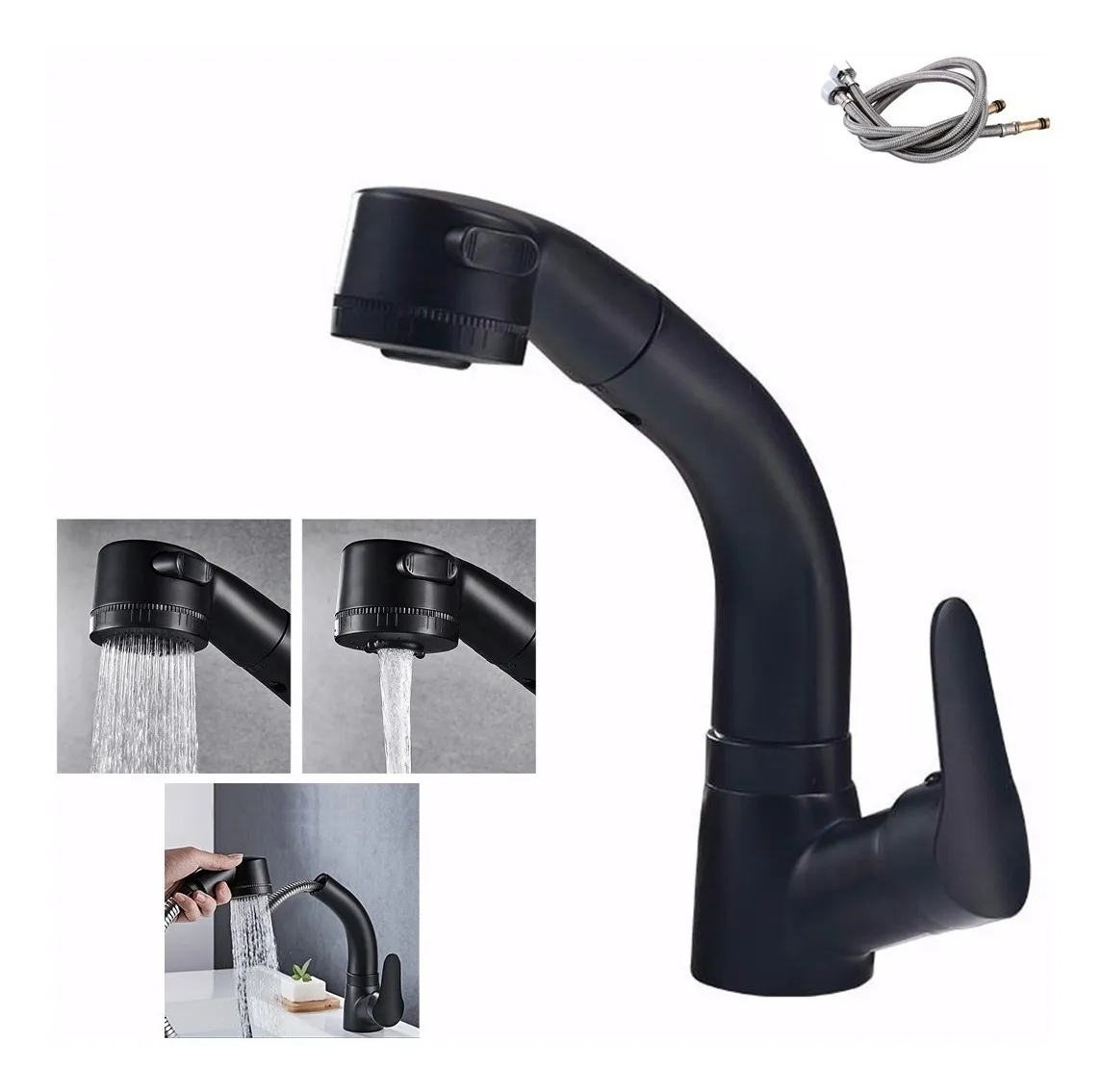 Llave Mezcladora Baño Lavabo Extracción 2 modos Agua