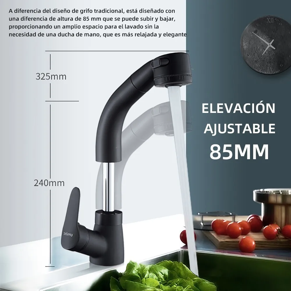 Llave Mezcladora Baño Lavabo Extracción 2 modos Agua
