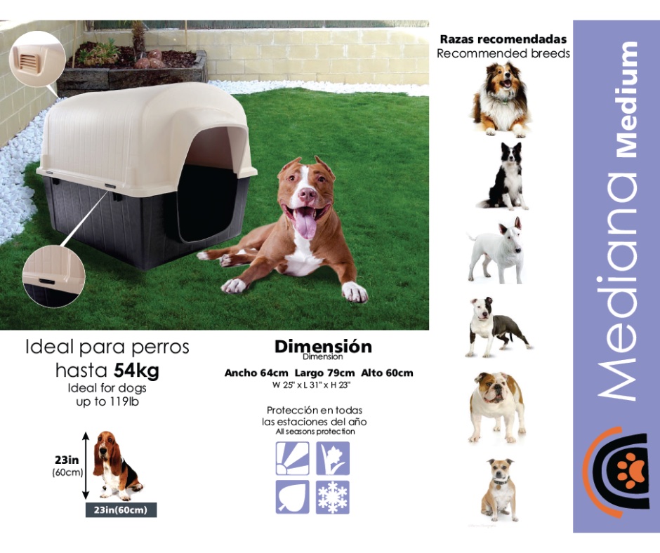 Casa Mediana Perro Duna de alta resistencia para intemperie