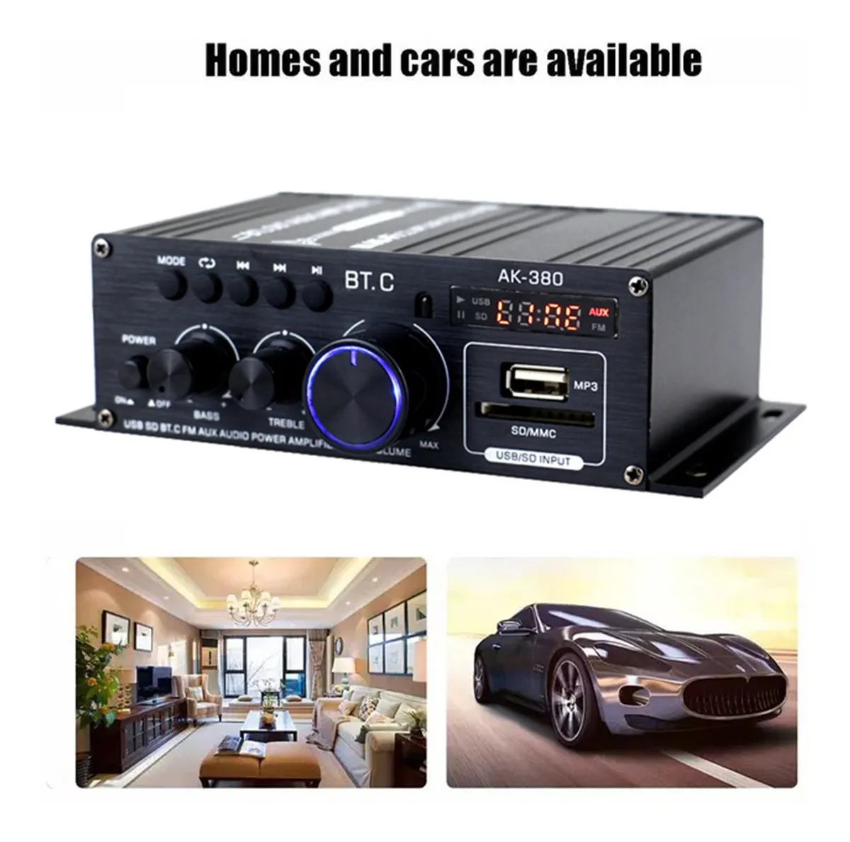 Amplificador De Potencia Bluetooth Para El Hogar