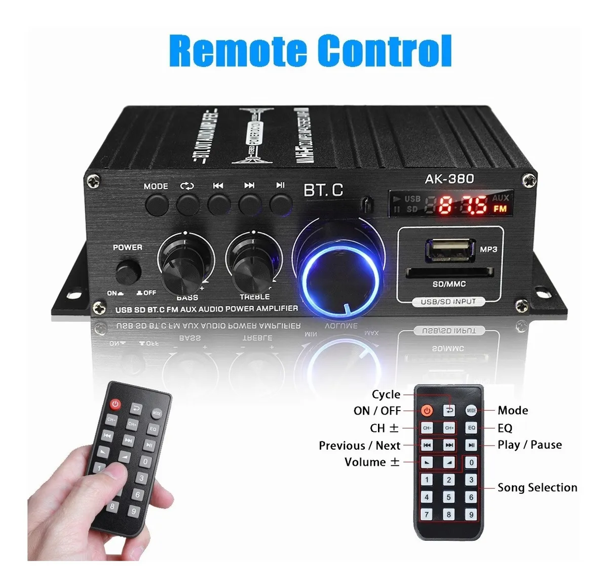 Amplificador De Potencia Bluetooth Para El Hogar