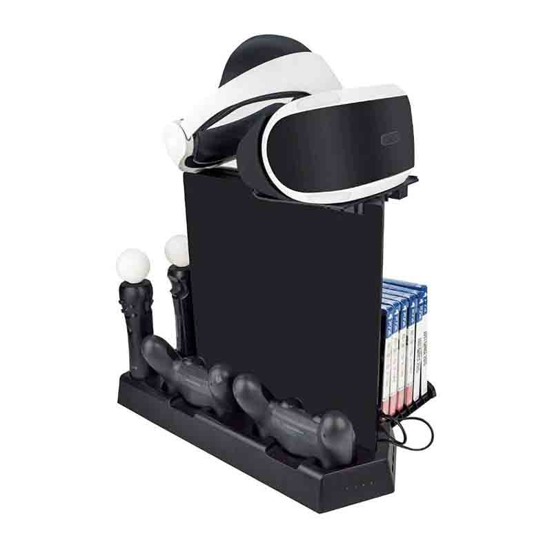 PS4 / PS4 Slim / PS4 Pro Base Vertical VR Glasses y Move -Negra