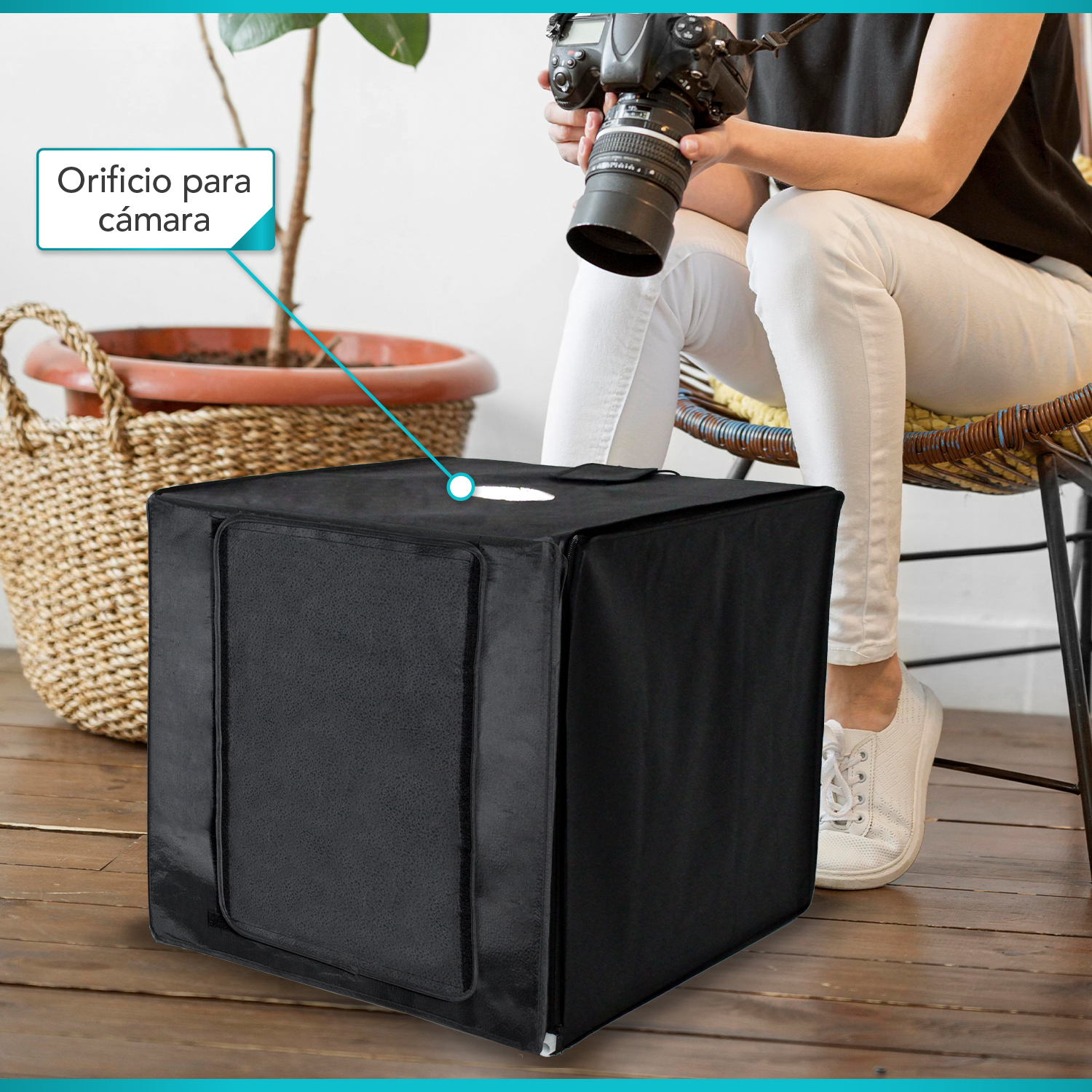 Caja de Luz para Fotografia Profesional Portatil 50x50 Led 