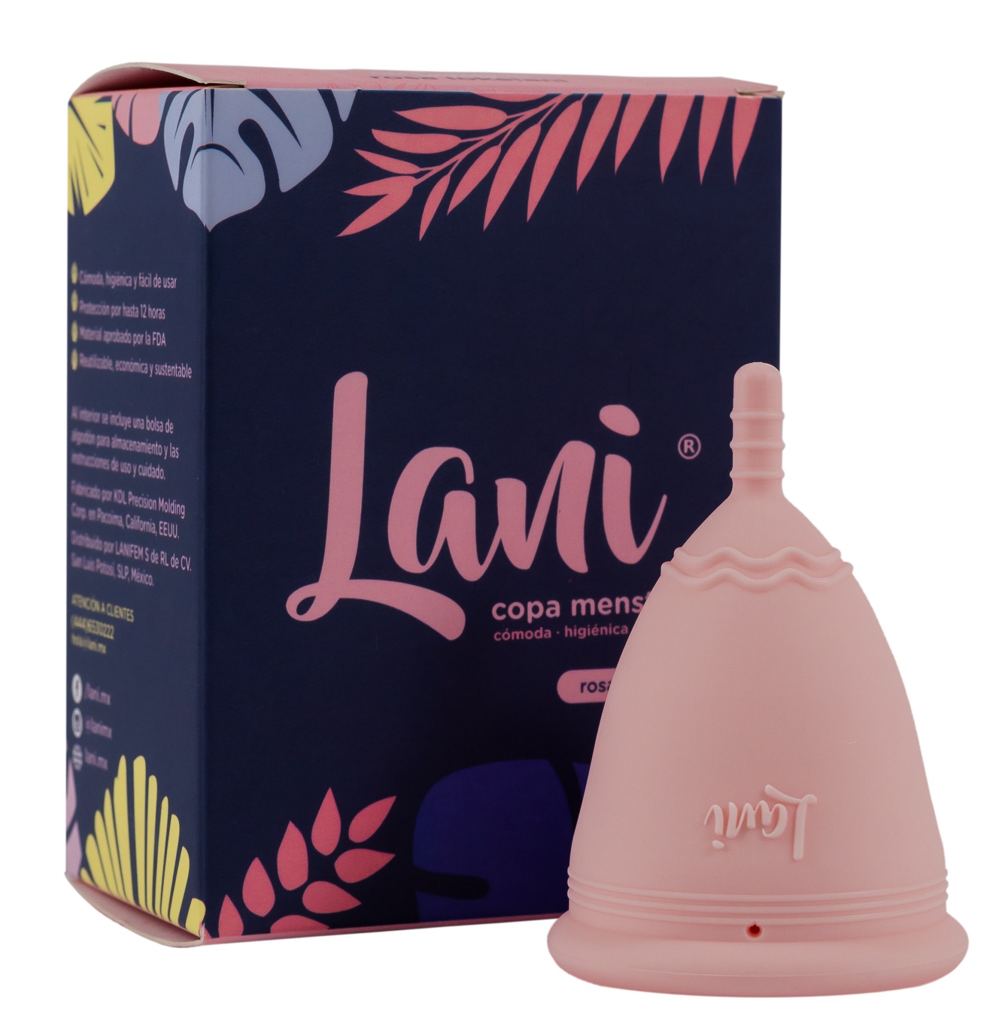Copa menstrual Lani Lokelani rosa clásica
