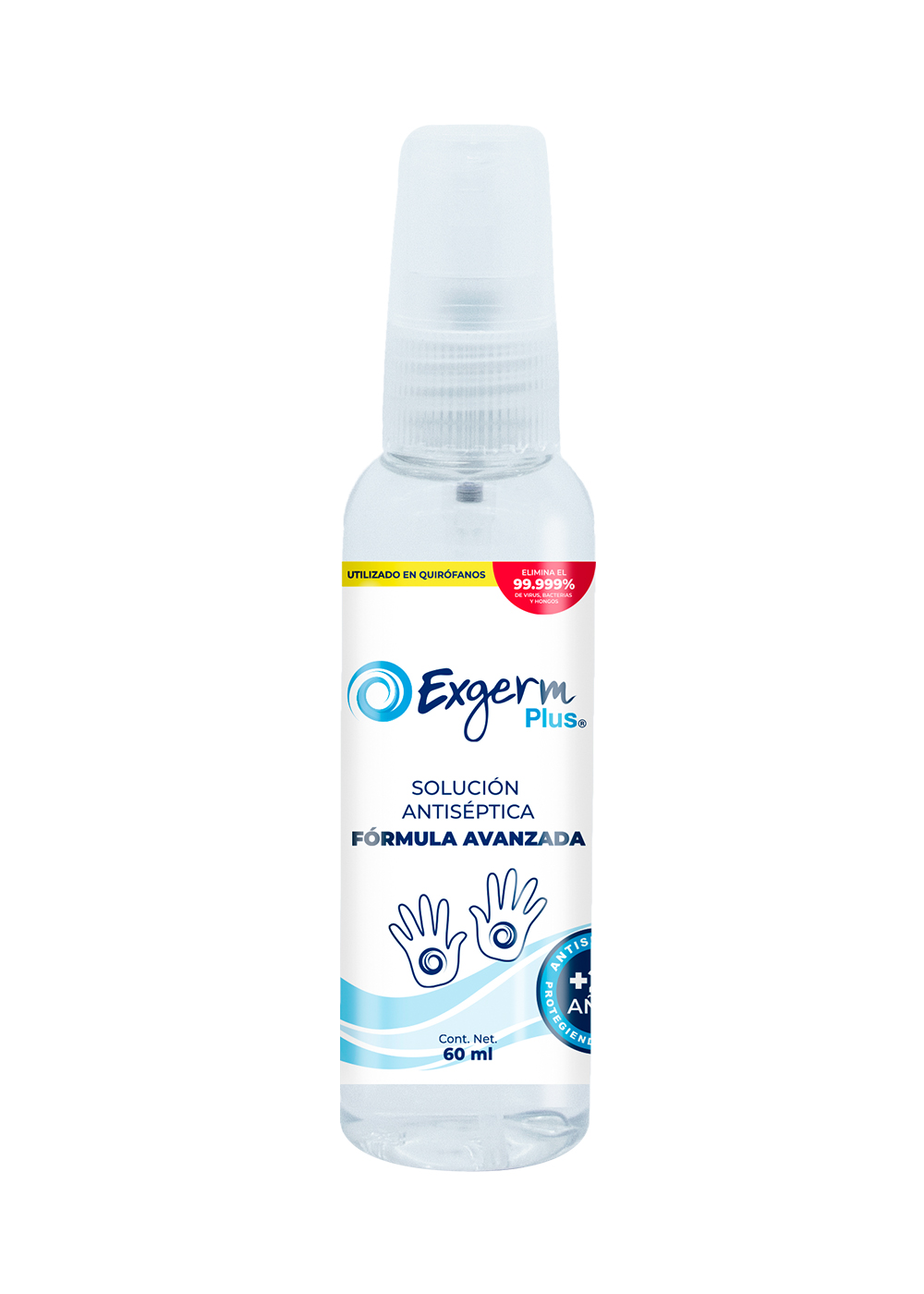 Desinfectante Antibacterial Antiséptico Manos Con Clorhexidina Exgerm Plus 60 ml Spray