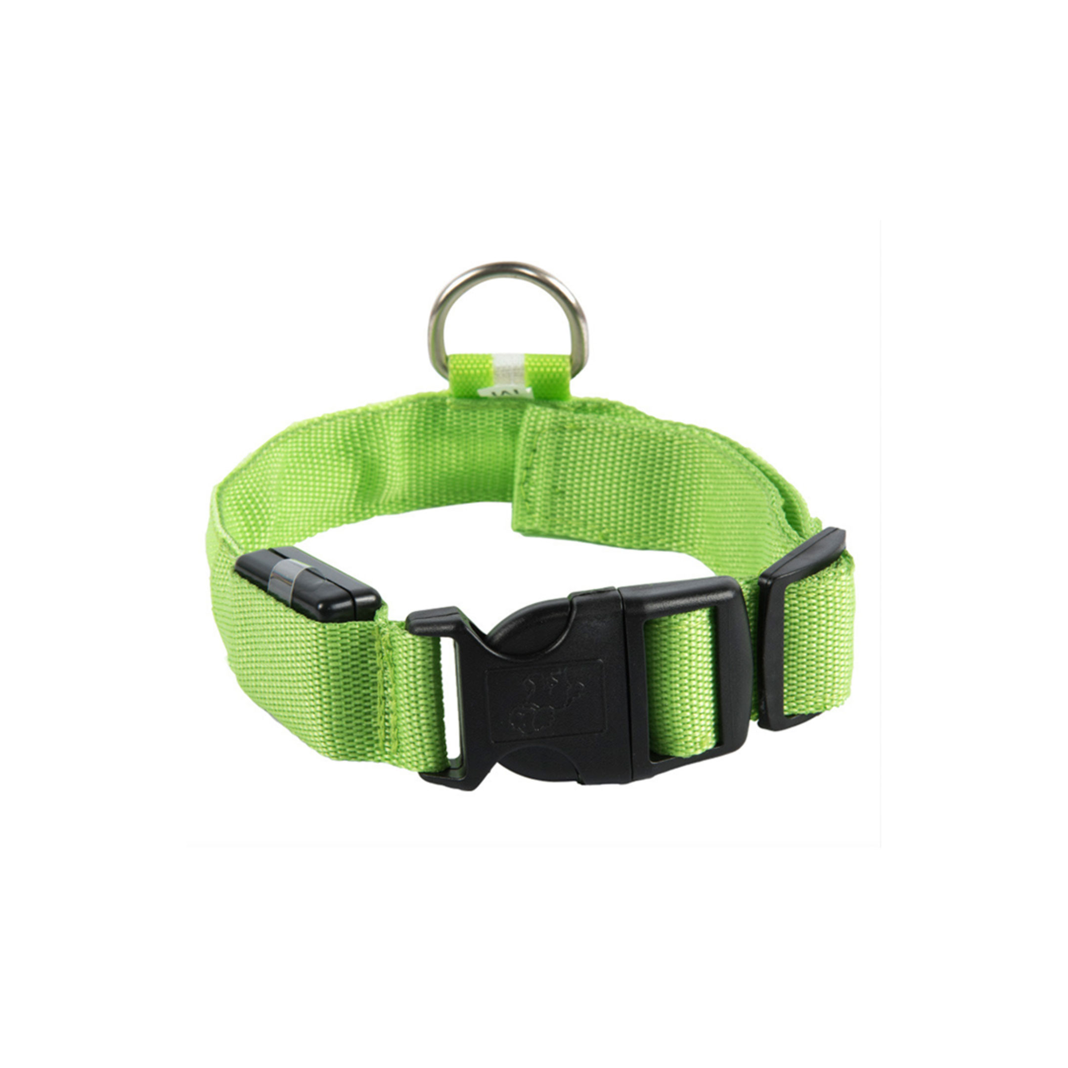 Collar,correa P,perro Con Luz Led Seguridad Paseo Nocturno Color Negro  Tamaño del collar M