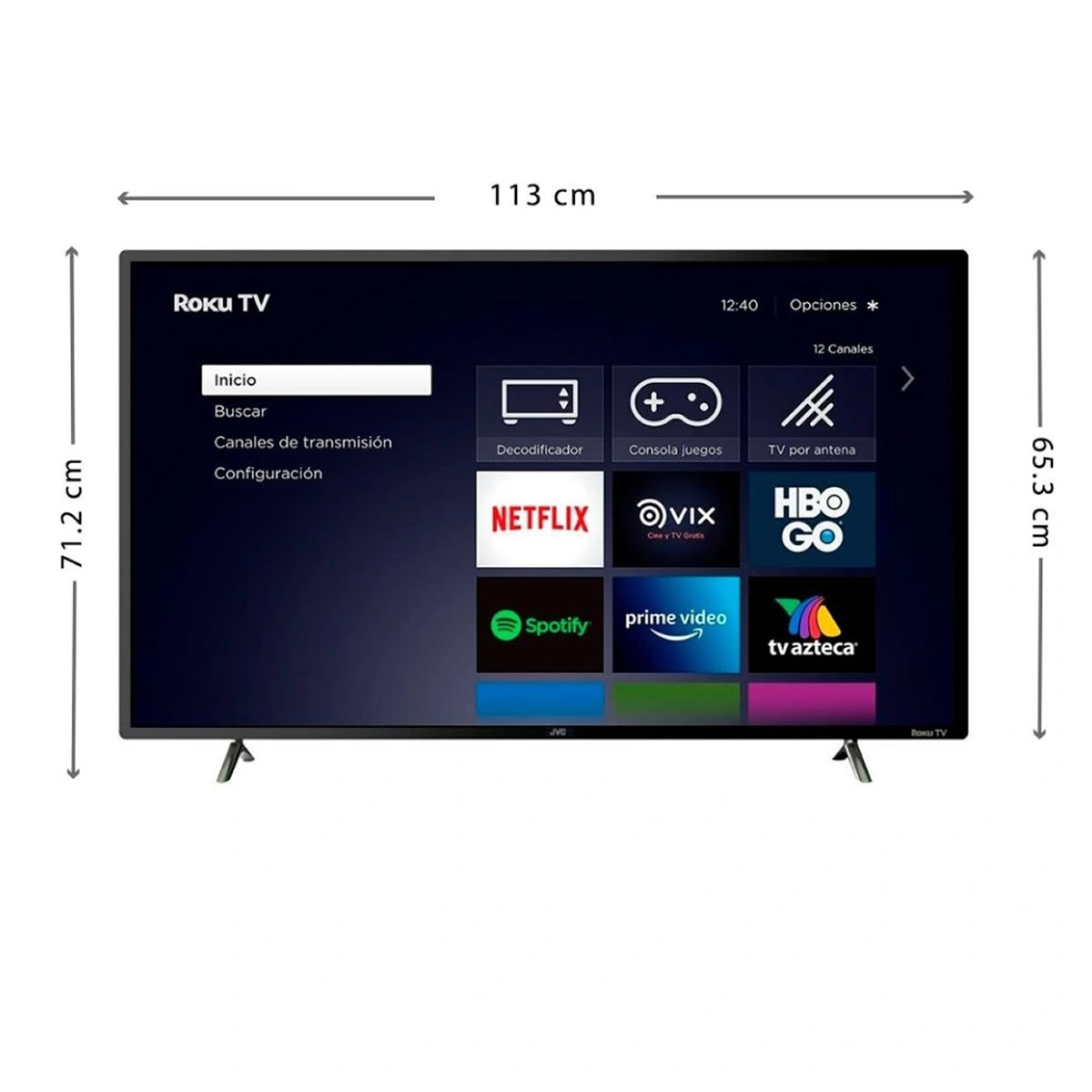 Pantalla 4K Smart TV 50 Pulgadas Con ROKU JVC SI50URF CST