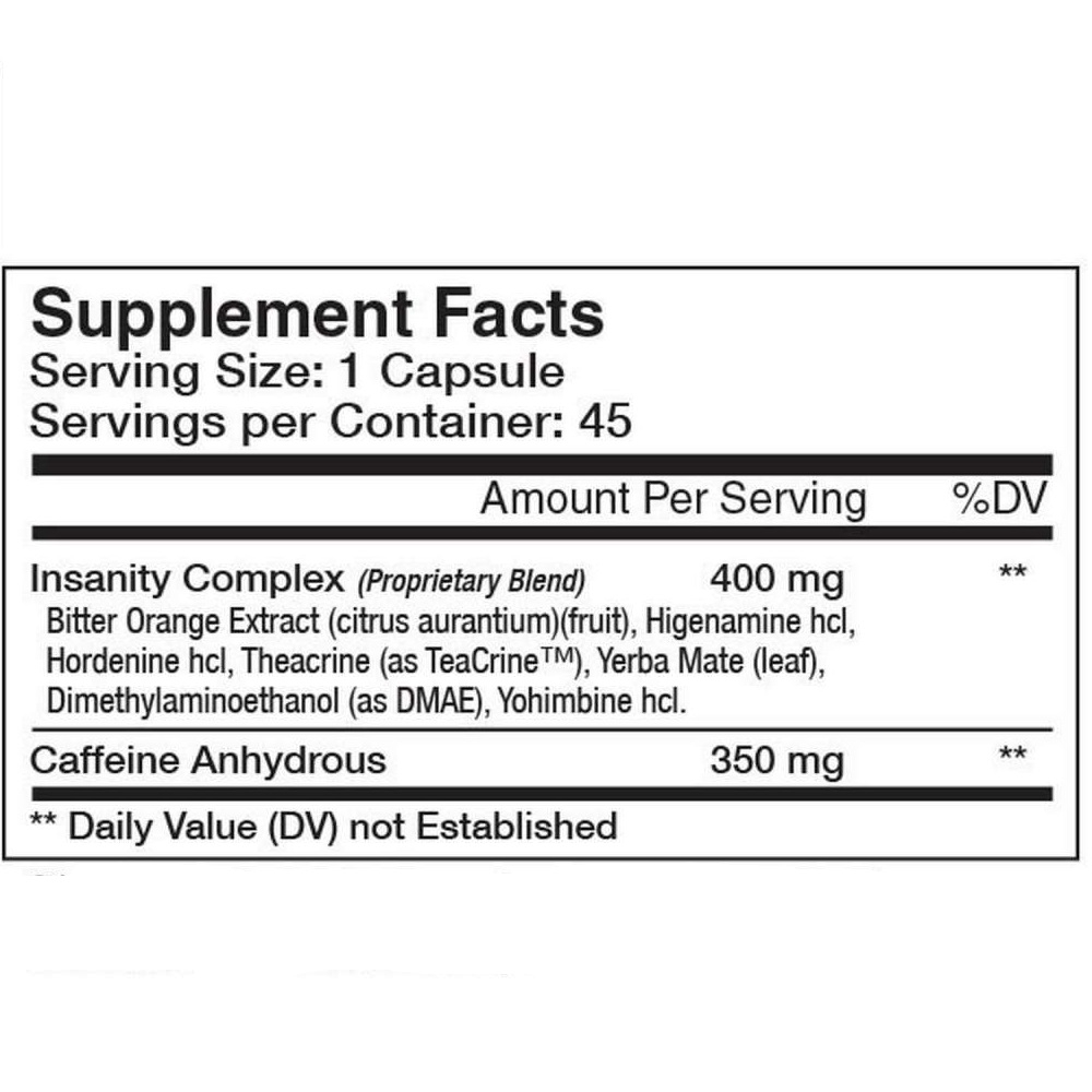Termogenico Insanity Nubreed 45 Cap
