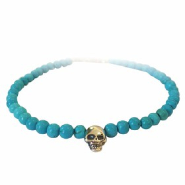 Pulsera Calavera con Cuentas