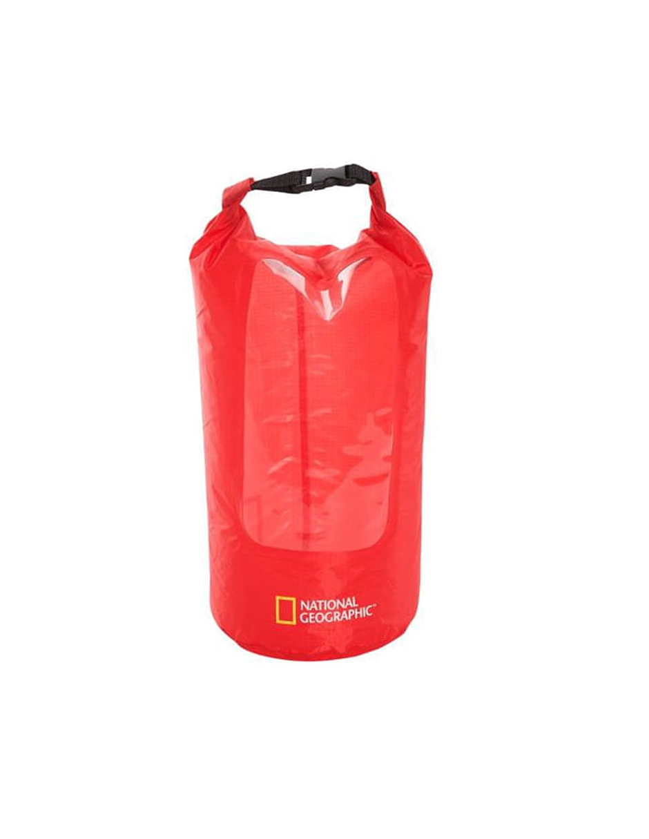 Mochila Everest de 55LT, sleeping, bolsa seca roja NatGeo y luz quimica de emergencia