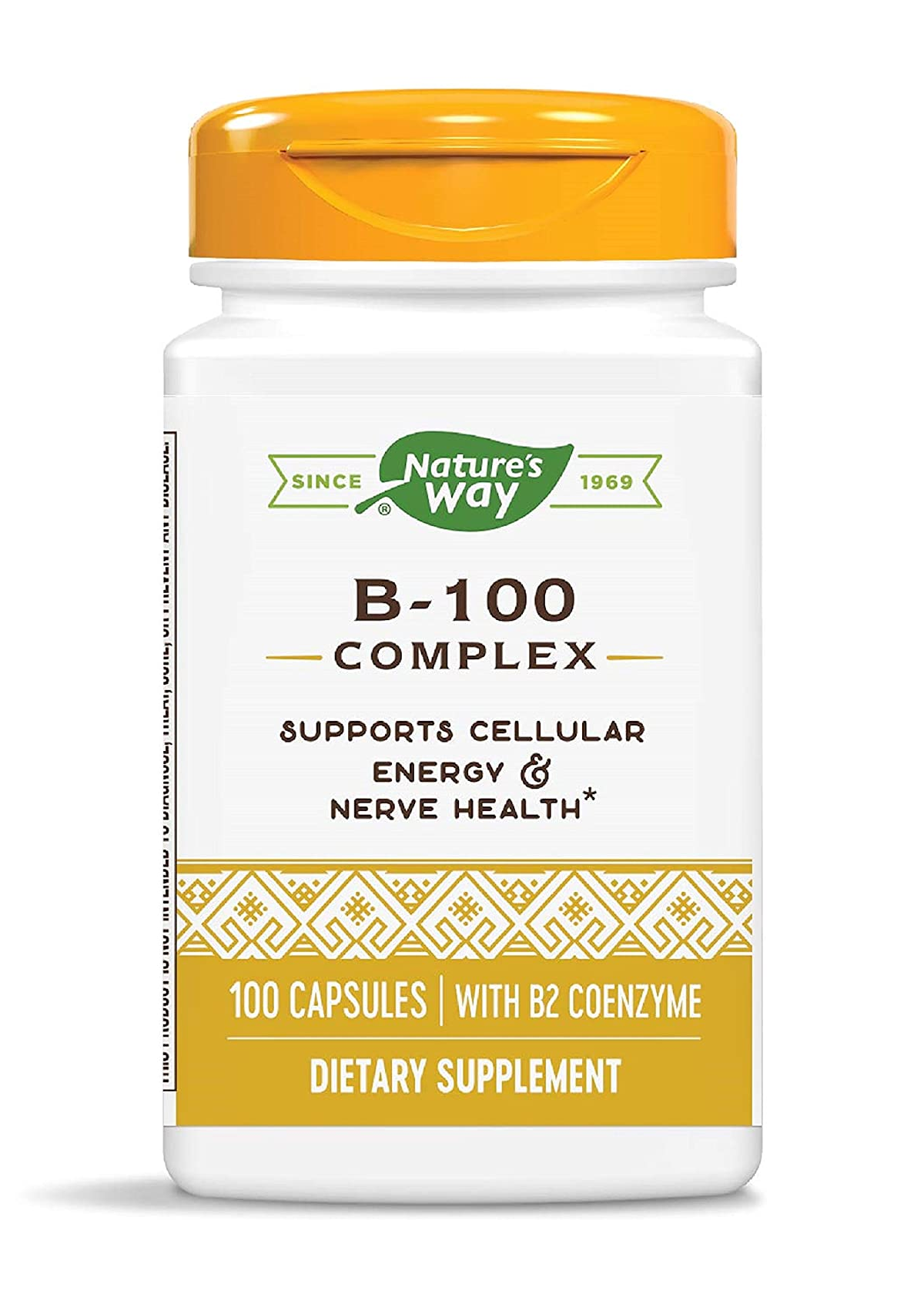 Nature's Way Vitamina B Sin gluten. 100 Cápsulas 4.65 Onzas