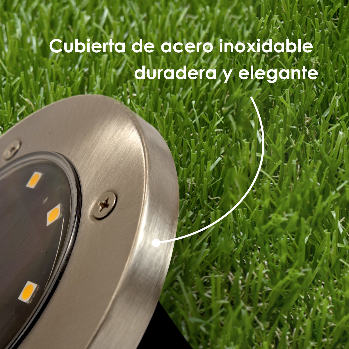 Lampara Solar De Piso 8 Leds Luces Para Exterior Impermeable