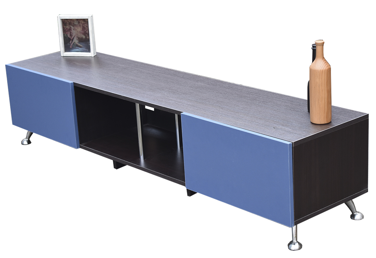 Mueble para TV de 77" London 1.80 mts Minimalista y Practico Hogare Chocolate Azul