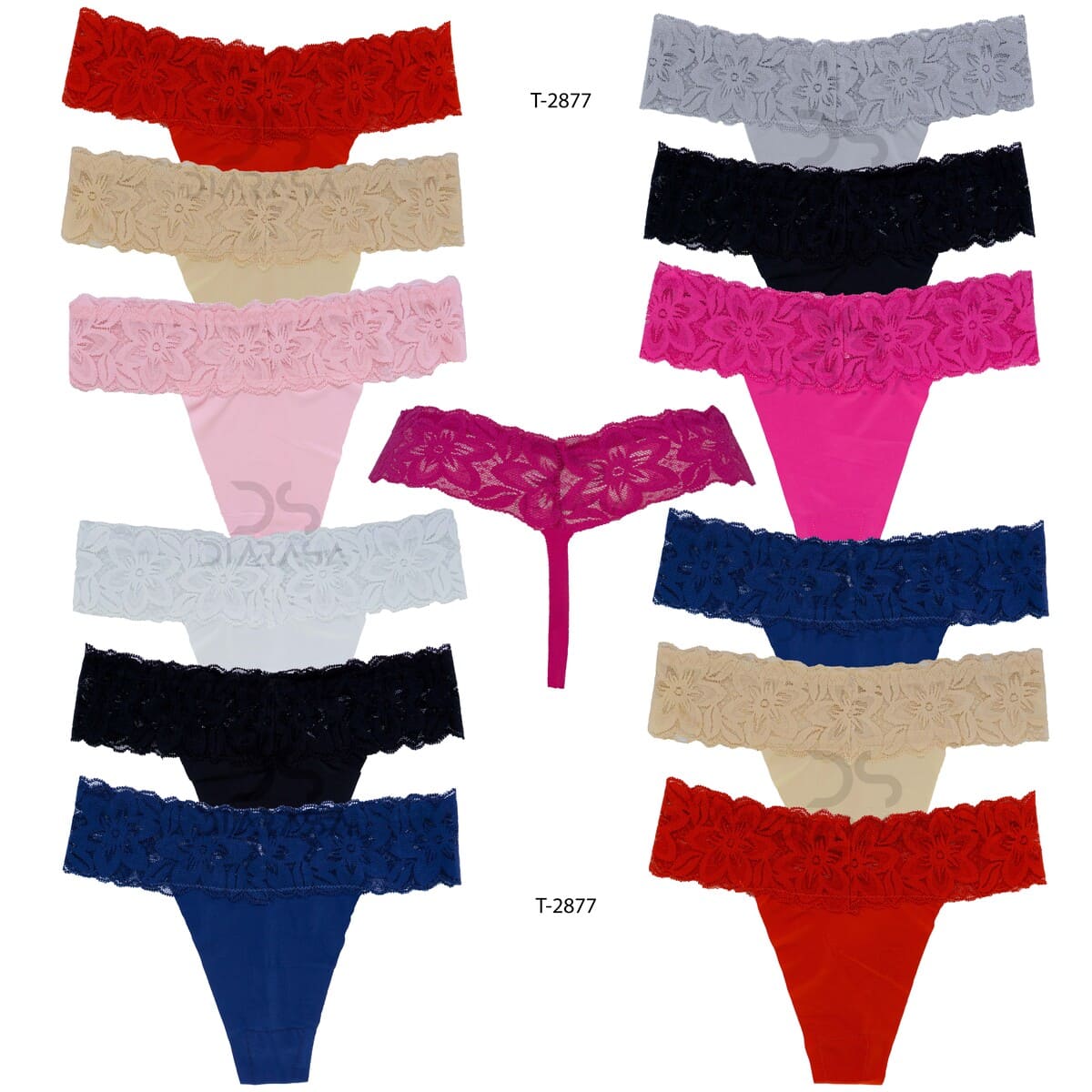 Panties algodón ropa interior de dama TANGAS ENCAJE 12PZ MAYOREO