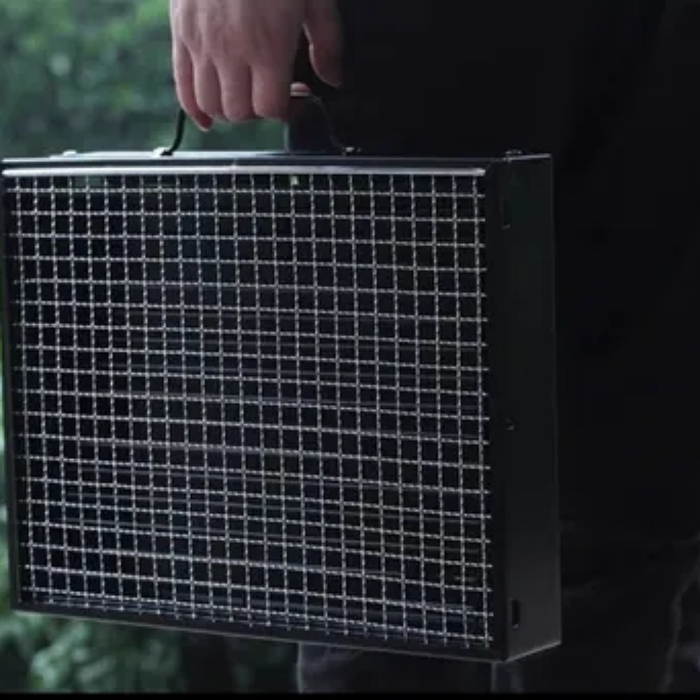 Mini Parrilla De Carbón Portátil Plegable Acero Inoxidable