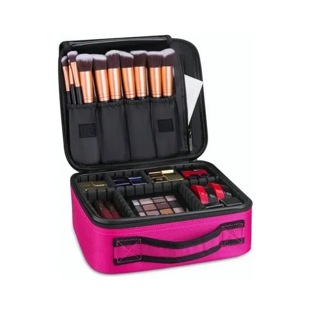 Maletín Maquillaje Cosmetiquera Con Divisor Ajustable Viaje