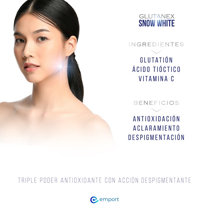 Glutanex Snow White - CREMA ACLARADORA / Glutatión, Ácido Tióctico, Vitamina C / Antioxidante Aclarante y Despigmentante / 50ml / De Corea del Sur