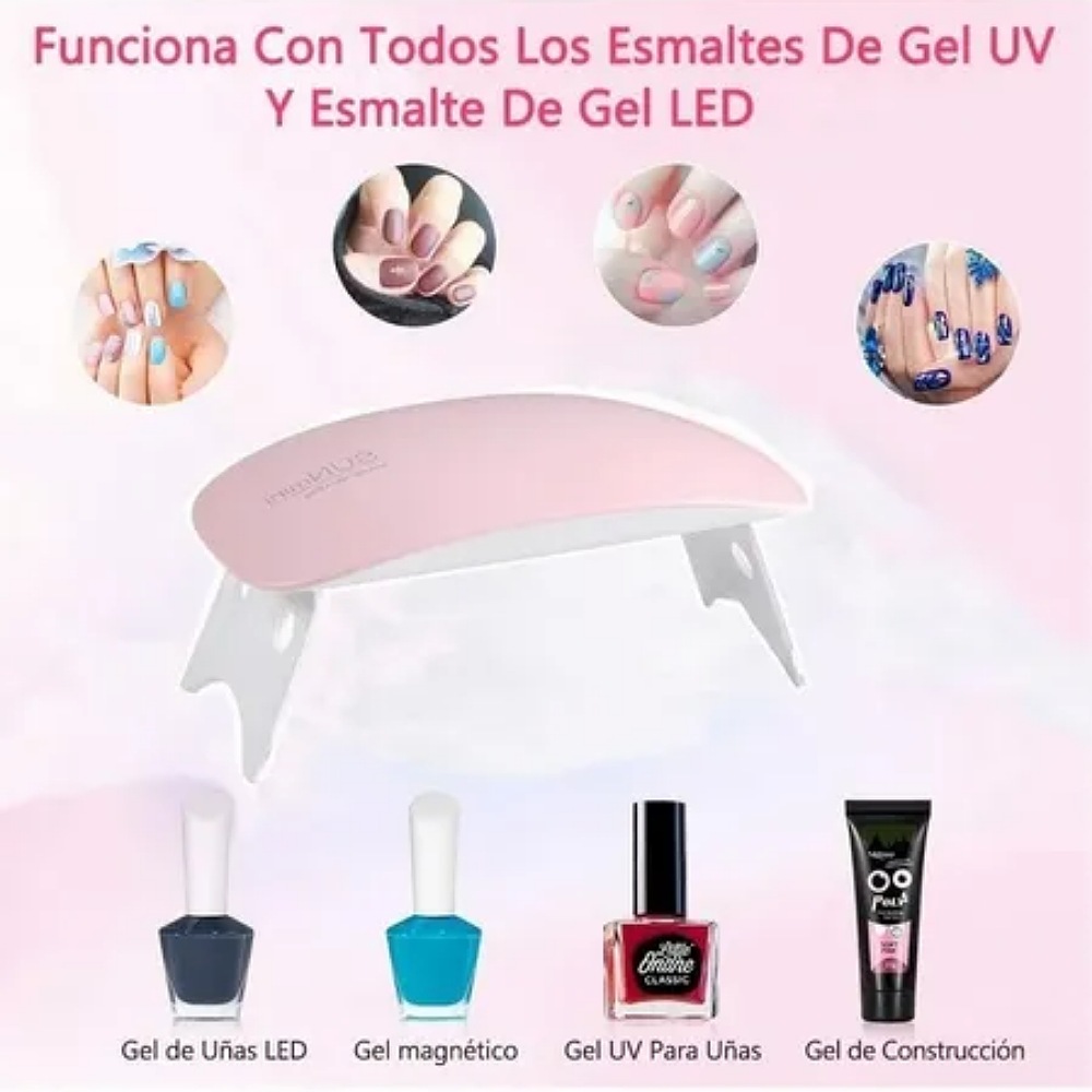 Lámpara Secadora De Uñas Uv Led Sun Mini 6w Portatil