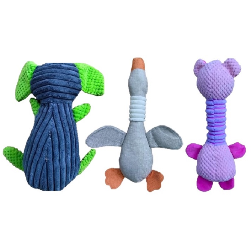 Peluches Para Perros 3piezas (Puerquito, Ganso Y Elefante)