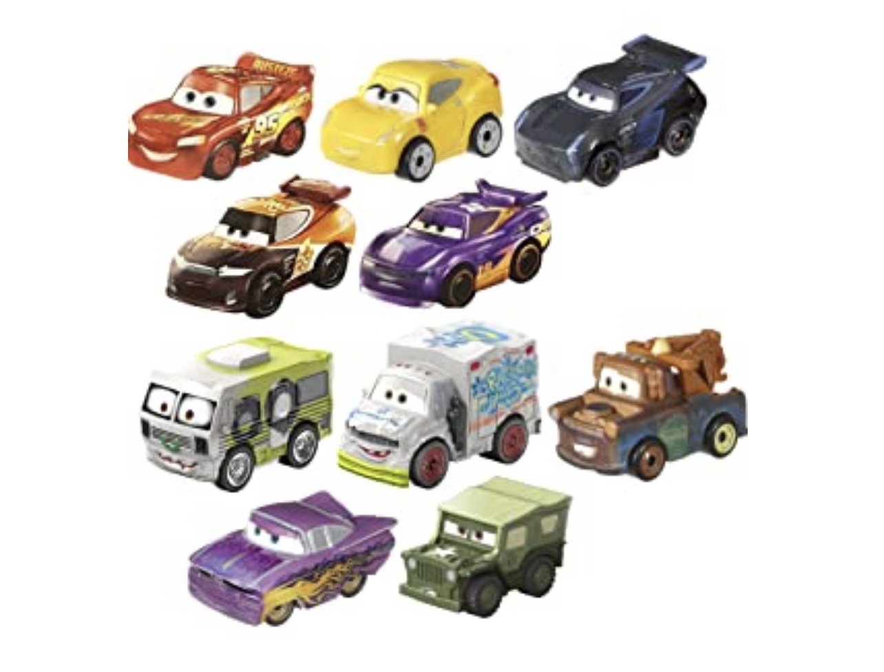 Disney Pixar Cars Micro Racers 10 Carros