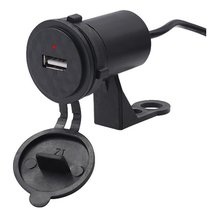 Cargador USB Motocicleta Manubrio Espejo 2A