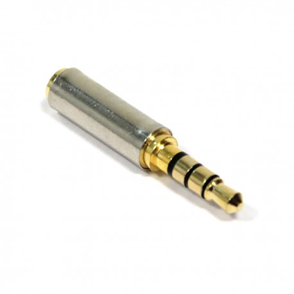 Adaptador Auxiliar 2.5mm Hembra a 3.5mm Macho 4 Vías