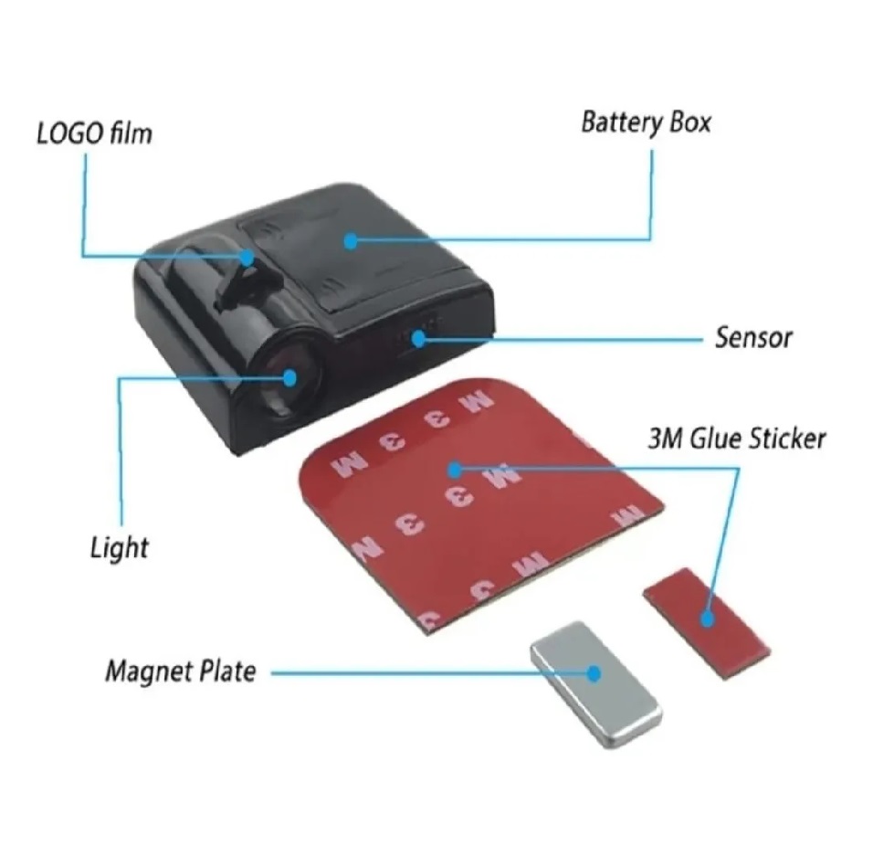 Par Luces Cortesía Luz Led Proyecta Logo Auto