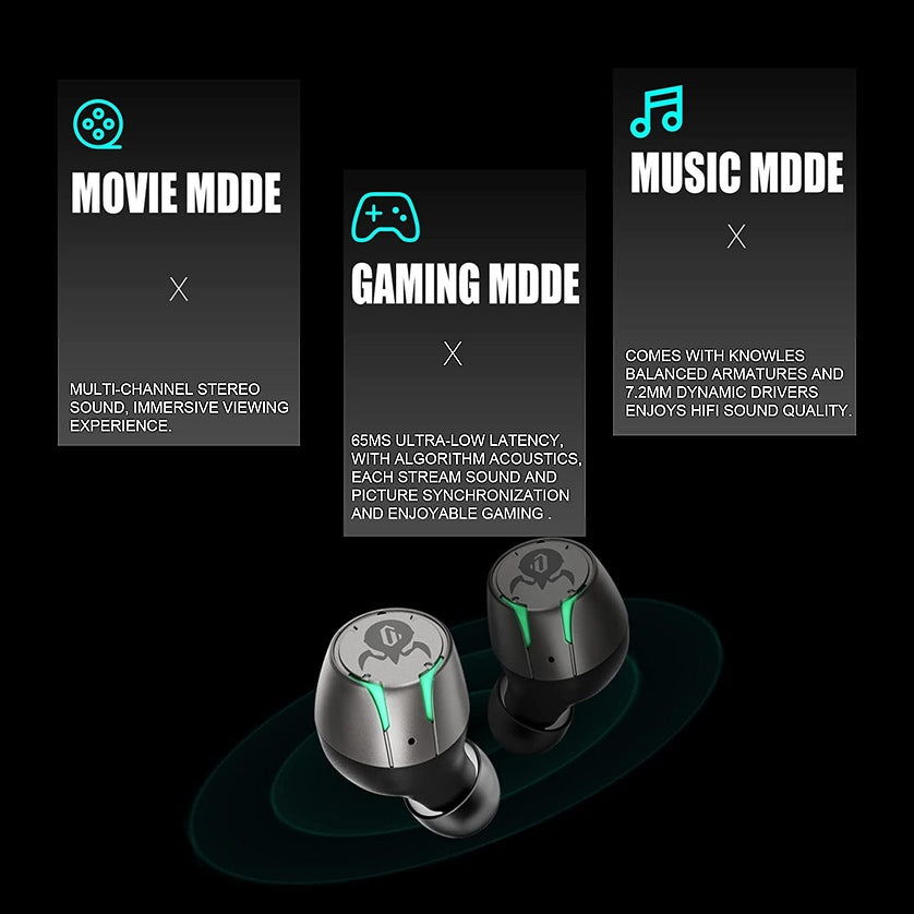 AUDÍFONOS HÍBRIDOS TRUE WIRELESS GRAVASTAR SIRIUS PRO - WAR DAMAGED