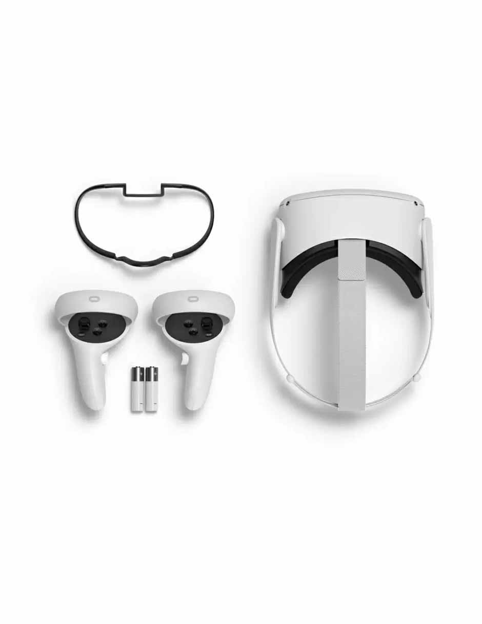 Oculus Kit Lentes de Realidad Virtual Quest 2 Advanced 256GB Blanco incluye 2 Controles Cable de Carga Separador de Gafas y Pilas