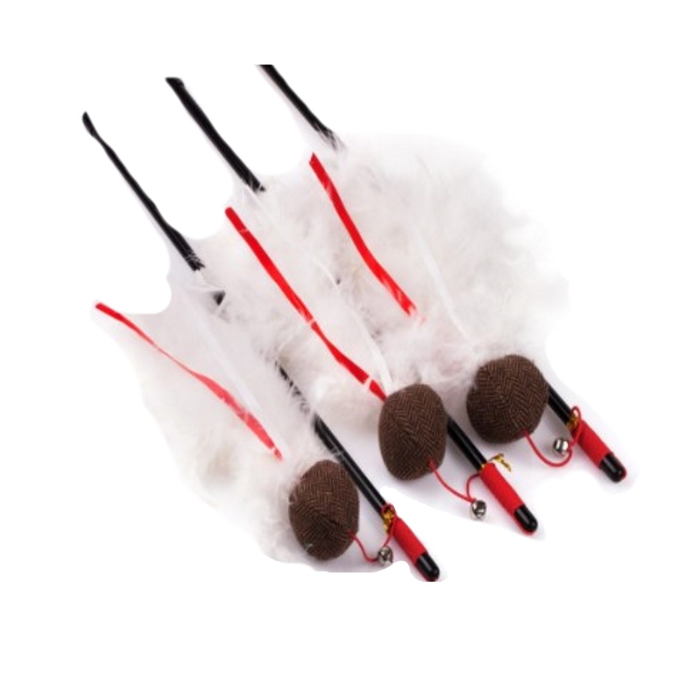 Juguete Gato Pawffy Stick Cuerda Plumas Cascabel Sunny