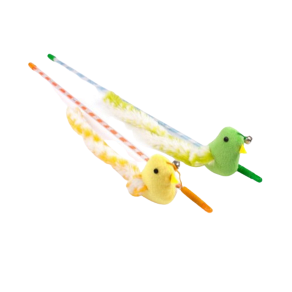 Juguete Gato Pawffy Stick Cuerda Plumas Cascabel Sunny