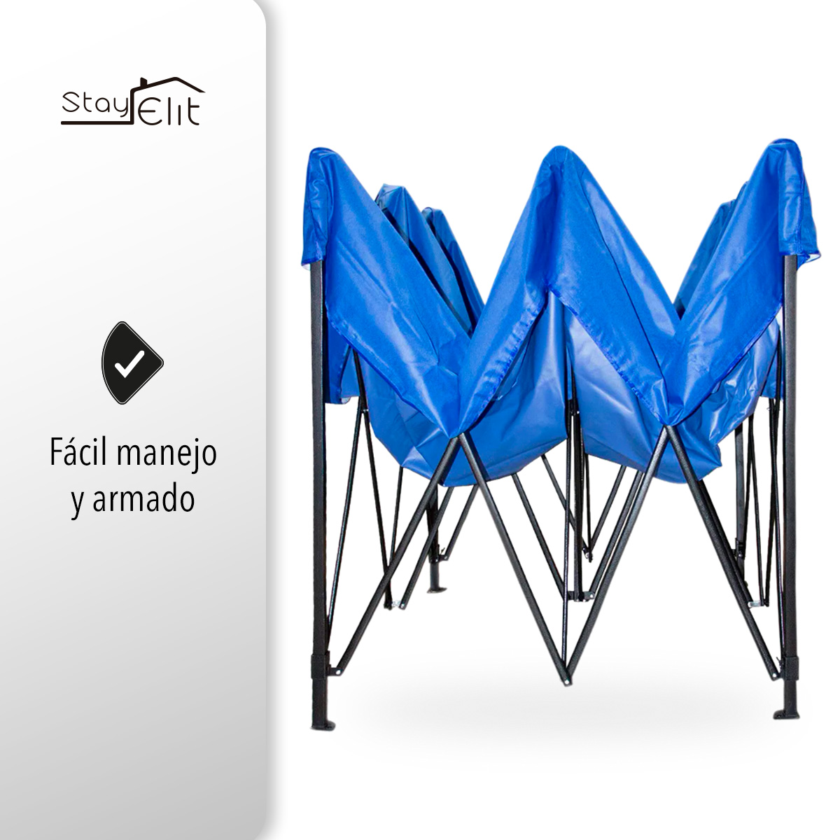 Toldo Carpa Retráctil Plegable 3 x 3 Reforzado