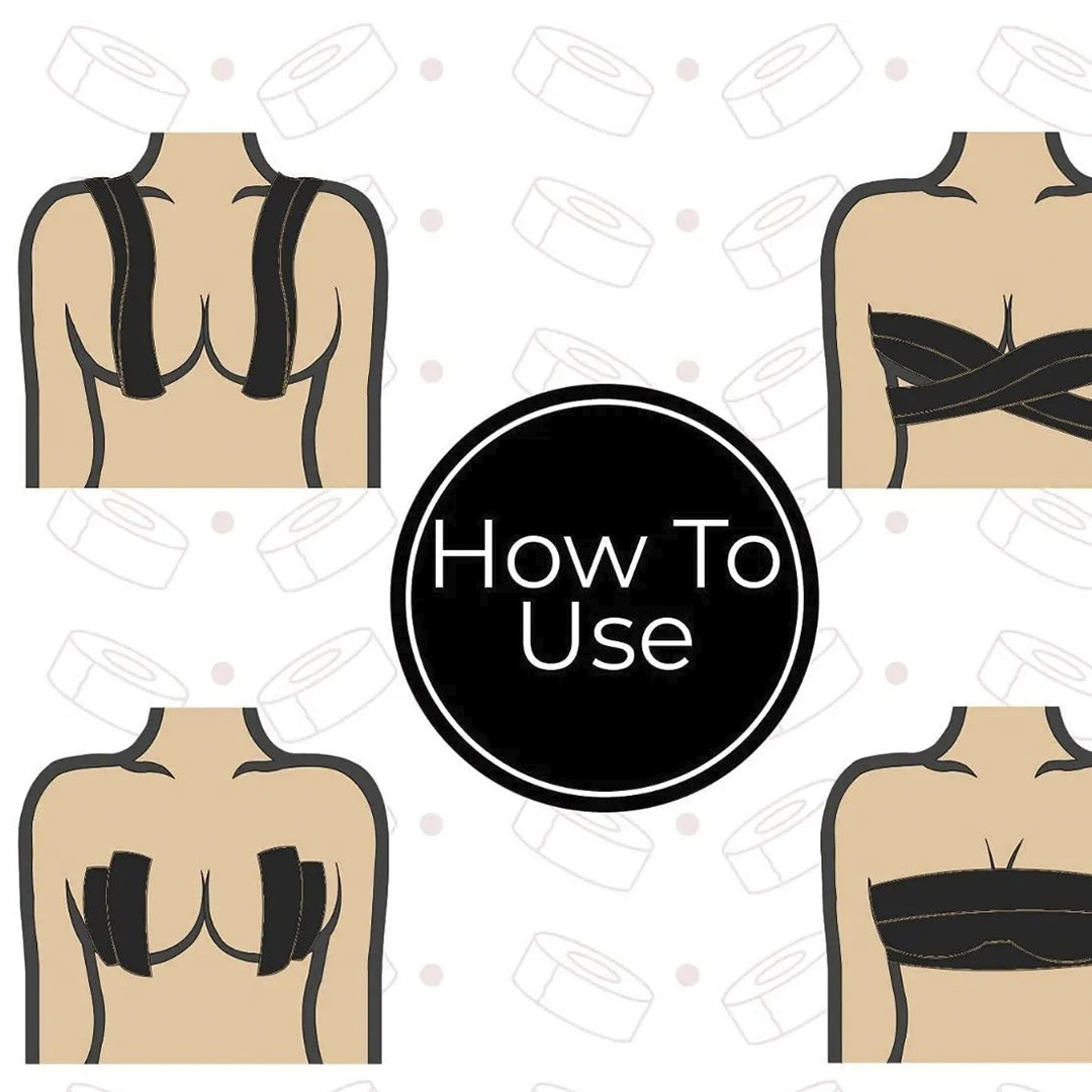 Brasier Strapless Invisible Push Up Cinta 5cm X 5m NEGRO 