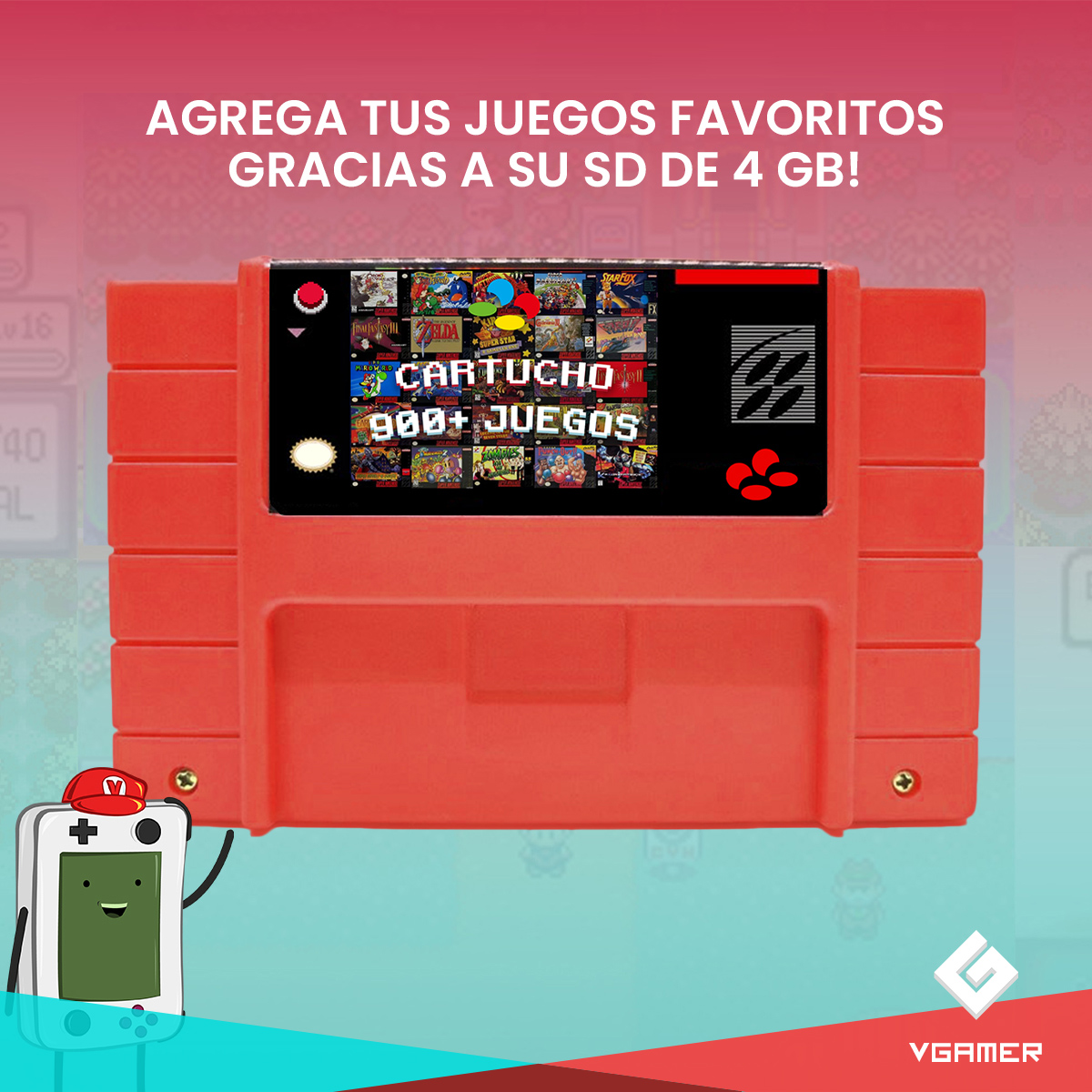 Cartucho Super Nintendo Multi Juegos Snes 4 Gb Videojuegos