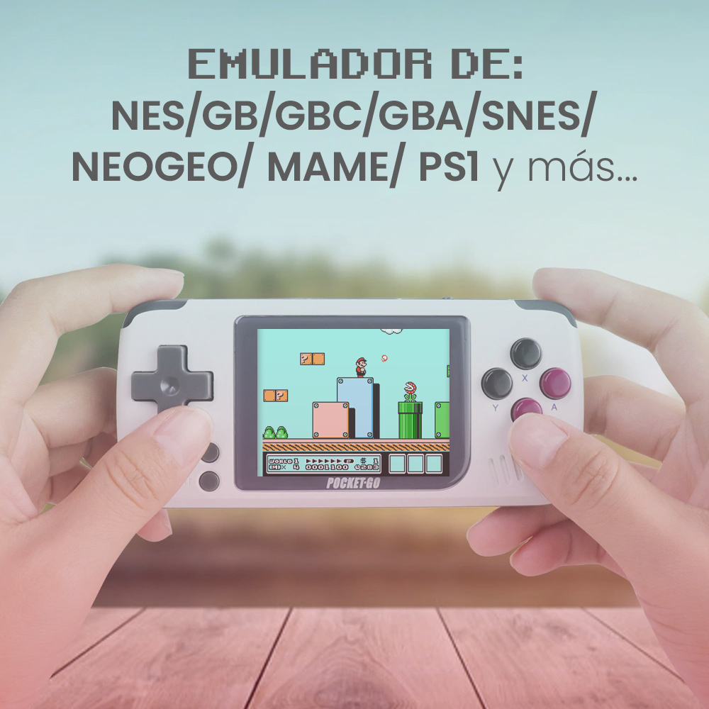 Consola Portátil Retro PocketGo Juegos Incluidos Gameboy PlayStation 1 Nintendo 