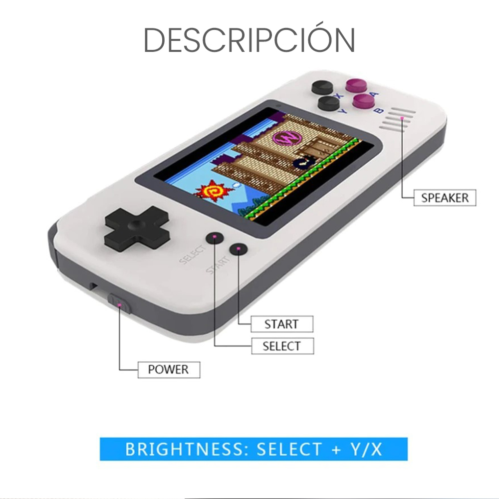 Consola Retro Portátil 2025 Con 20.000 Juegos – Pantalla HD De 3.5″, Compatible Con PS1, PSP, N64 Y Más, Regalo Perfecto Para Amantes De Los Clásicos, Color Blanco