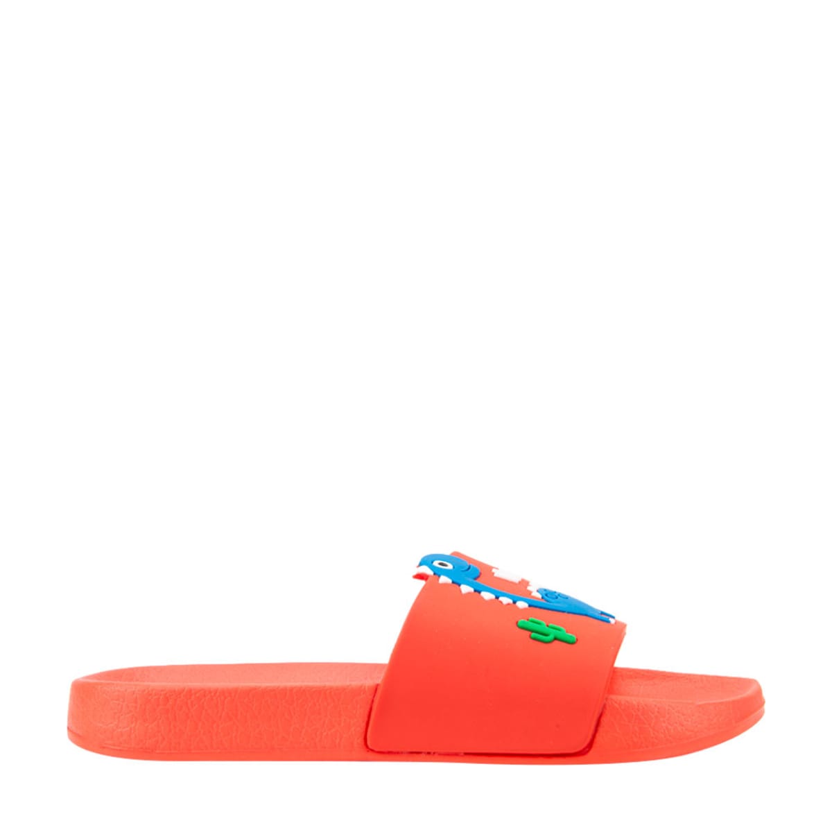 Sandalias de niño para playa o baño, color naranja, con dinosaurios, marca Schatz Kids, mod. 1019498